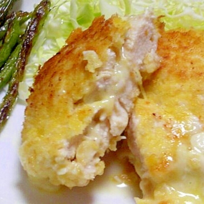 焼き上げて作るチーズ入りチキンカツ レシピ 作り方 By デラみーやん 楽天レシピ 焼き上げて作るチーズ入りチキンカツ レシピ 作り方 By デラみーやん 楽天レシピ